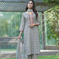 BulBul Fashionista Cotton Grey Kurta Set with Dupatta - Swadesiicart