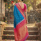 Anaita Blue Silk Woven Saree With Blouse