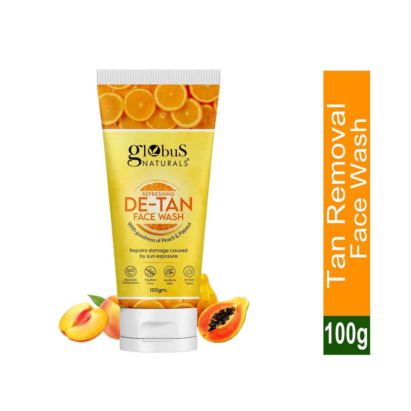 Globus Naturals De Tan Face Wash, Suitable For All Skin Types | Swadesiicart