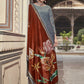 Jyoti Fashion Women's Grey Velvet Floral Digital Printed Kurta with Trouser & Dupatta | Swadesiicart