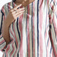 Breathables Women’S Pink Cotton Stripes Loungewear Co-Ord Set