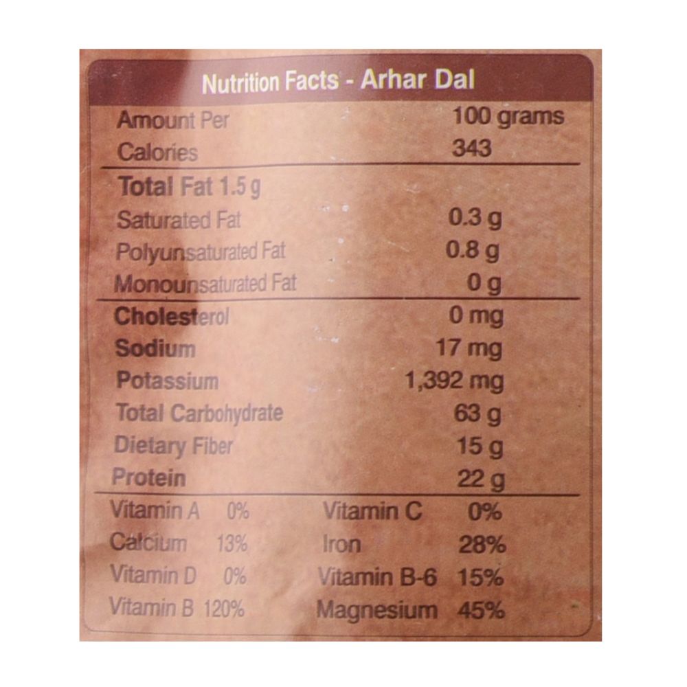 Organic Wellness Arhar Dal - Swadesiicart