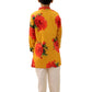 Lil Drama Genda Phool Mustard Kurta and White Pant Set for Boys | Swadesiicart