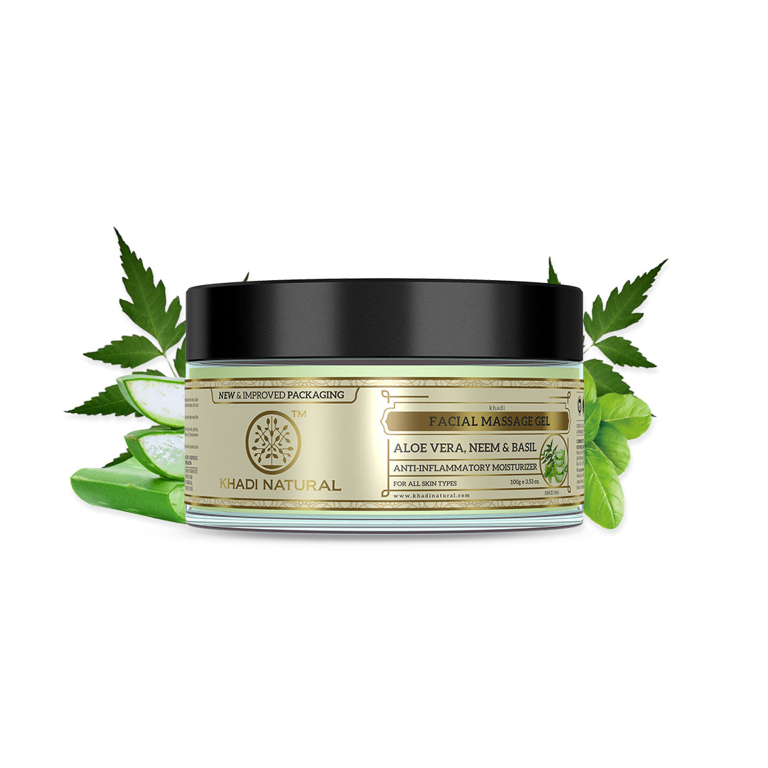 Khadi Natural Alovera Neem & Basil Face Massage Gel - 100gm