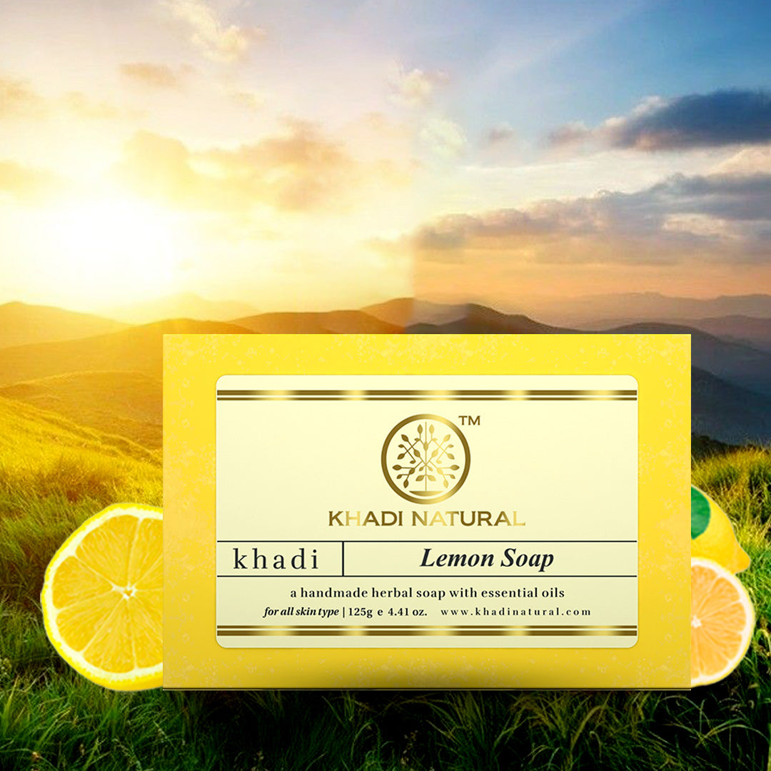 Khadi Natural Herbal Lemon Soap Combo Pack Of 8 – 125gm Each