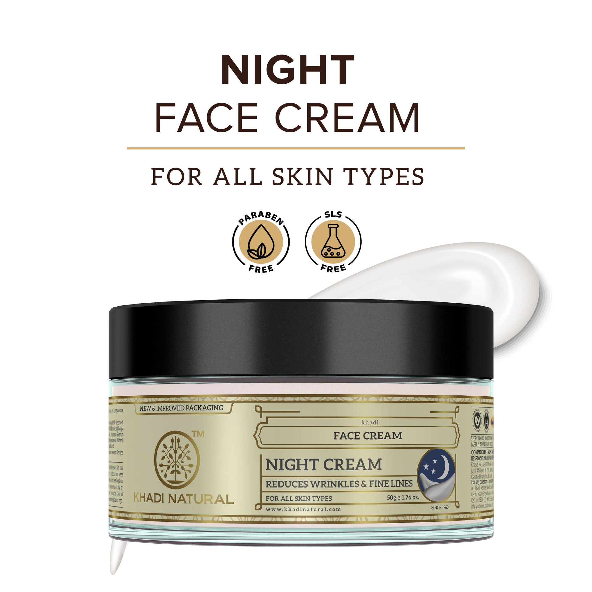 Khadi Natural Herbal Night Cream - 50gm