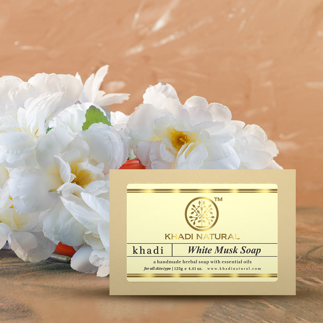 Khadi Natural Herbal White Musk Soap Combo Pack Of 3 – 125gm Each