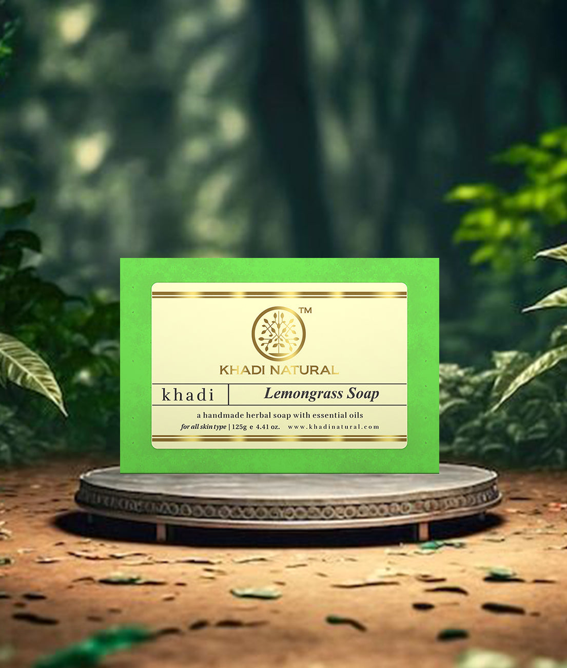 Khadi Natural Herbal Lemongrass Soap Combo Pack Of 3 – 125gm Each