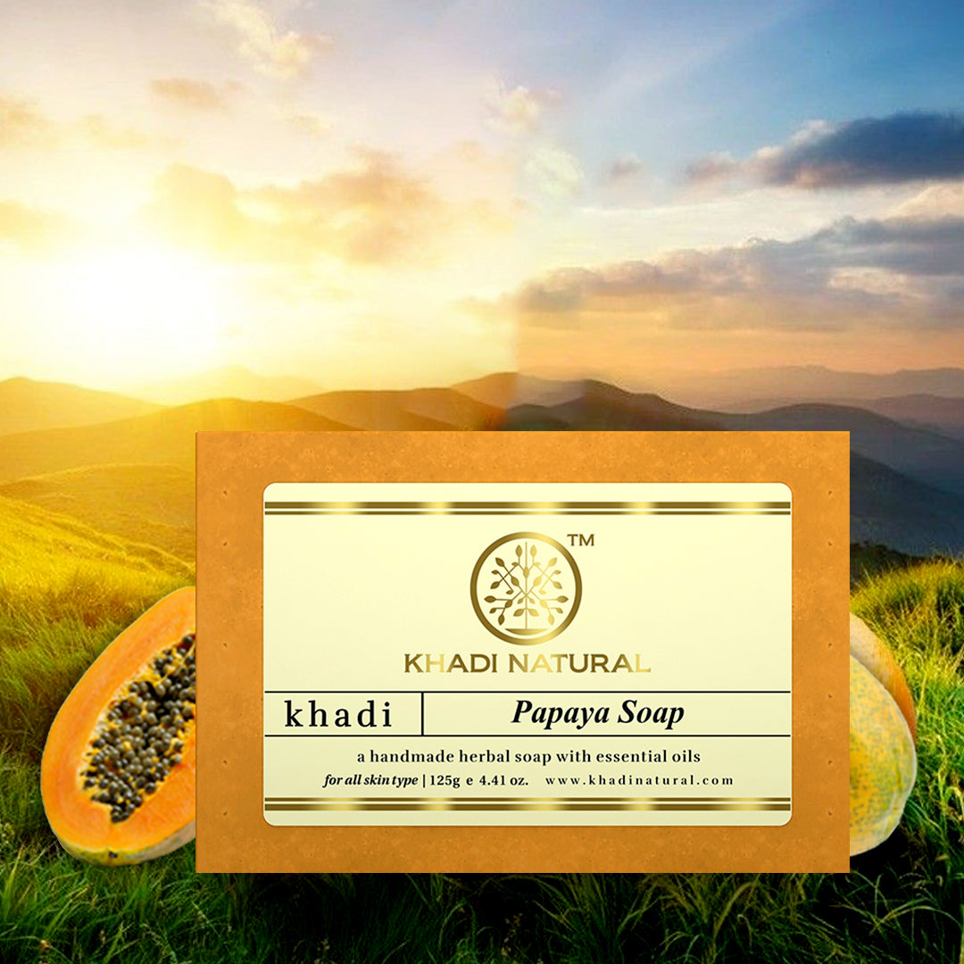 Khadi Natural Papaya Soap Combo Pack Of 8 – 125gm Each
