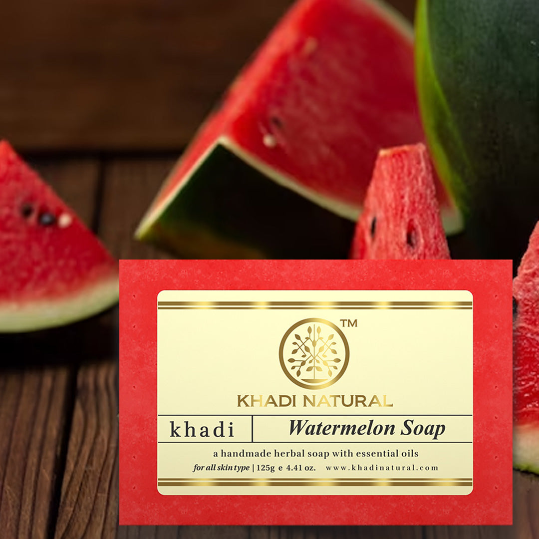 Khadi Natural Herbal Watermelon Soap Combo Pack Of 3 – 125gm Each