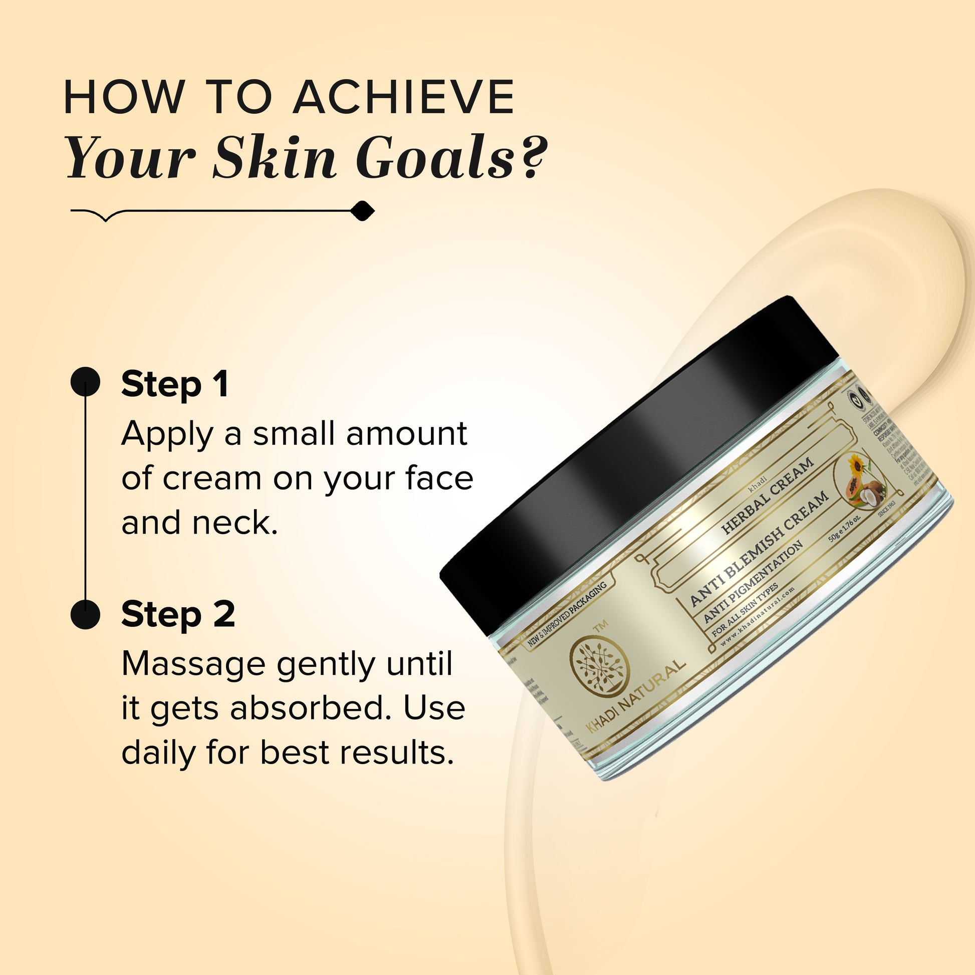Khadi Natural Herbal Anti Blemish Cream - 50gm