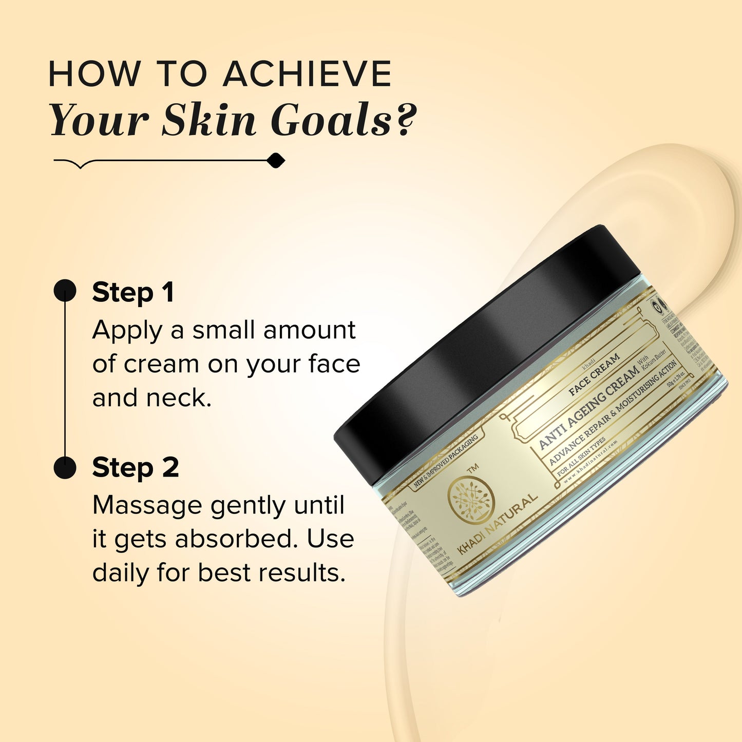 Khadi Natural Herbal Anti Ageing Cream - 50gm