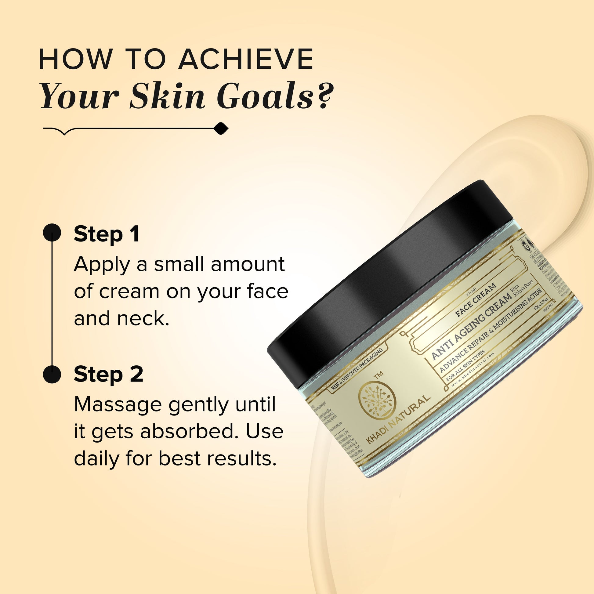 Khadi Natural Herbal Anti Ageing Cream - 50gm