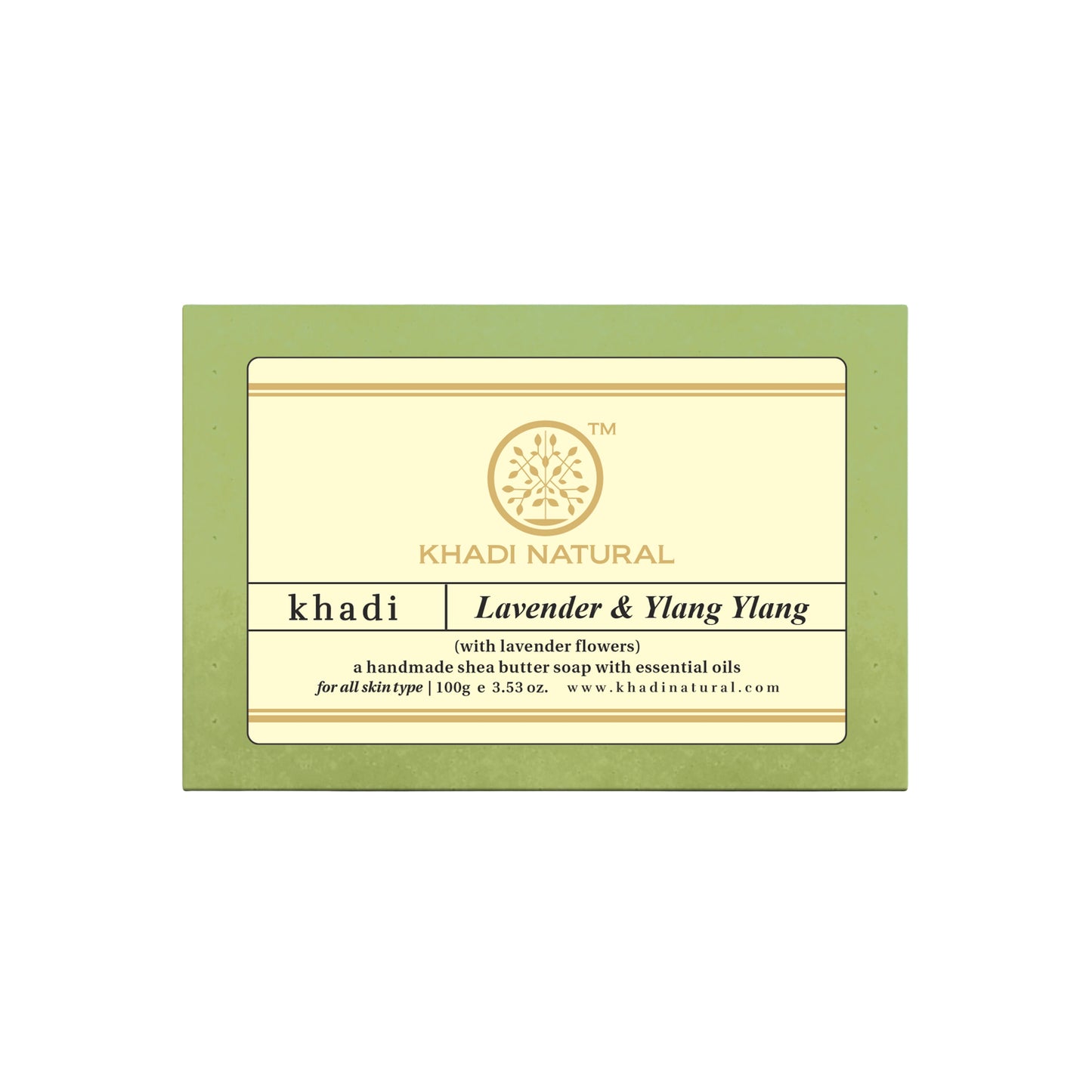 Khadi Natural Lavender & Ylang Ylang with Lavender Flowers - 100gm
