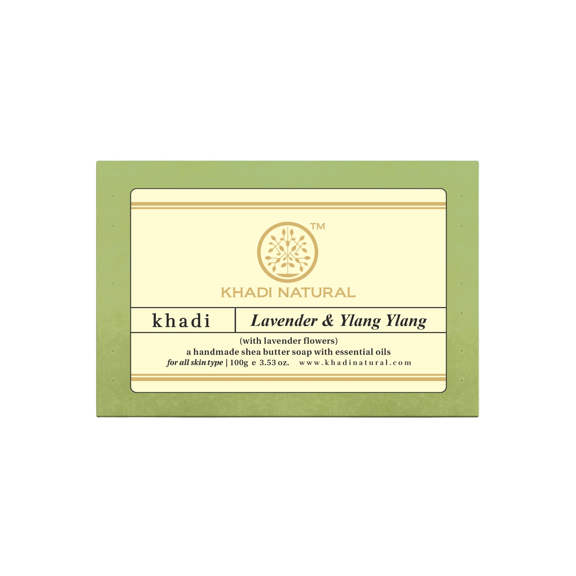 Khadi Natural Lavender & Ylang Ylang with Lavender Flowers - 100gm