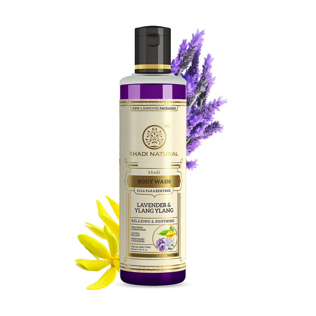 Khadi Natural Lavender & Ylang Ylang Body Wash SLS & Paraben Free - 210ml