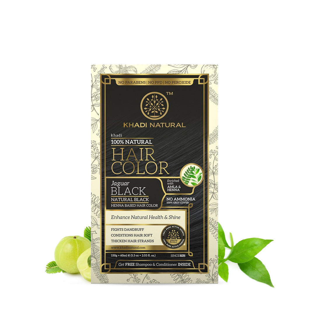 Khadi Natural Jaguar Black Hair Color - 150ml
