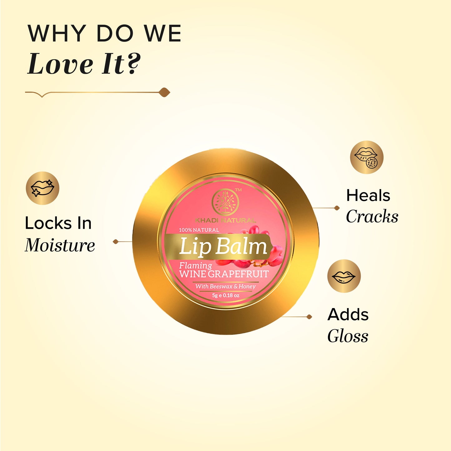 Khadi Natural Lychee, Watermelon & Wine Grapefruit Lip Balm Combo