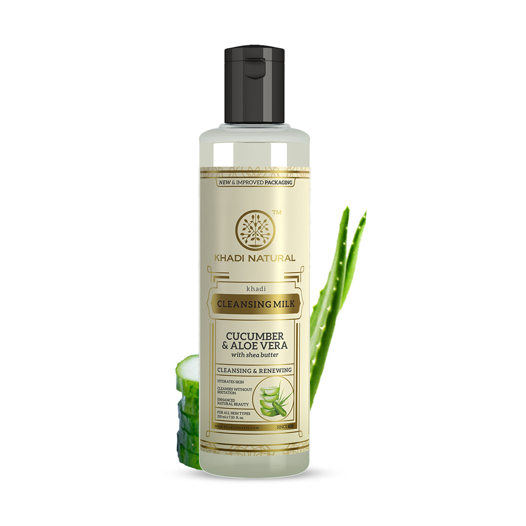 Khadi Natural Cucumber & Aloevera Cleansing Milk - 210ml