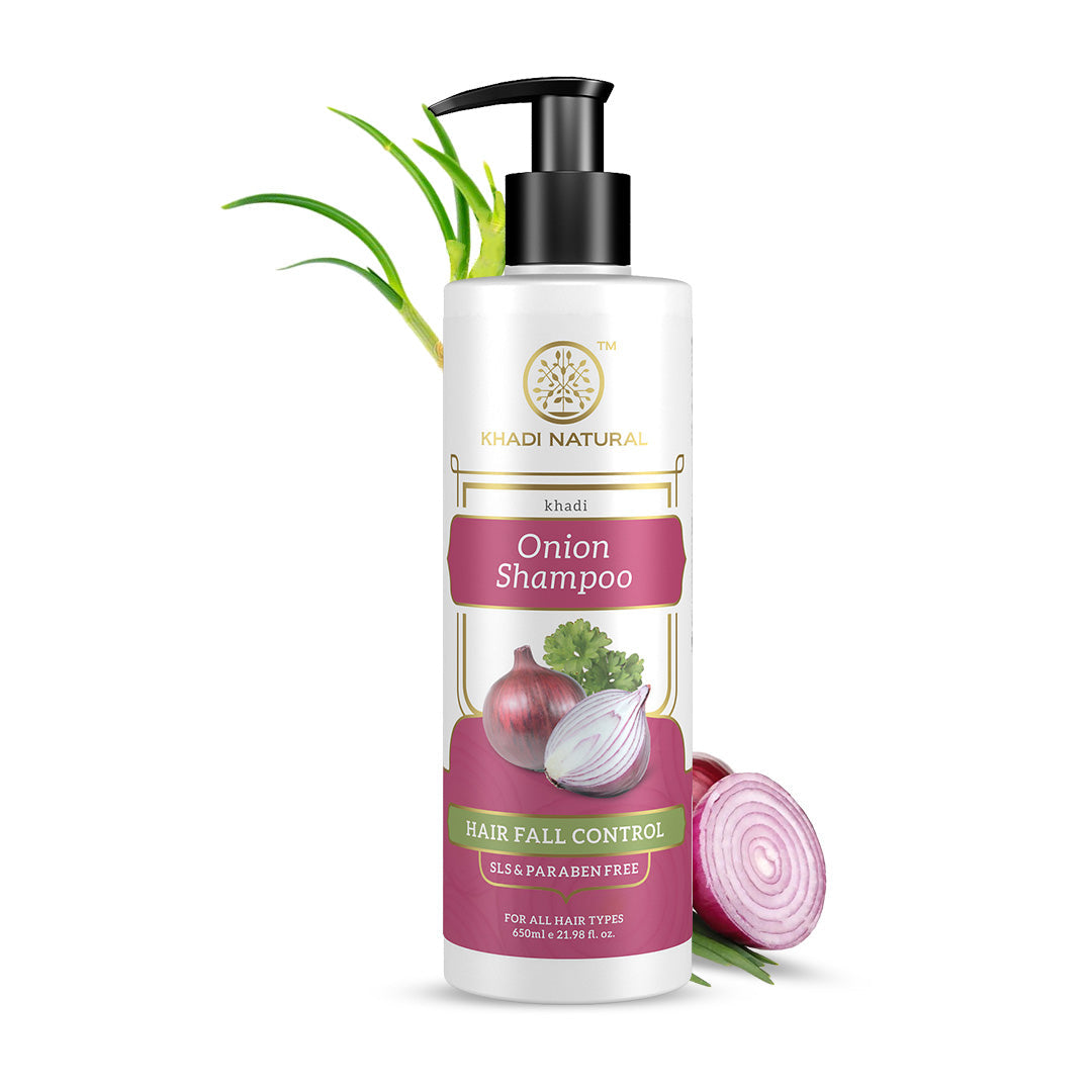 Khadi Natural Onion Shampoo For Hair Fall Control SLS & Paraben Free – 650ml