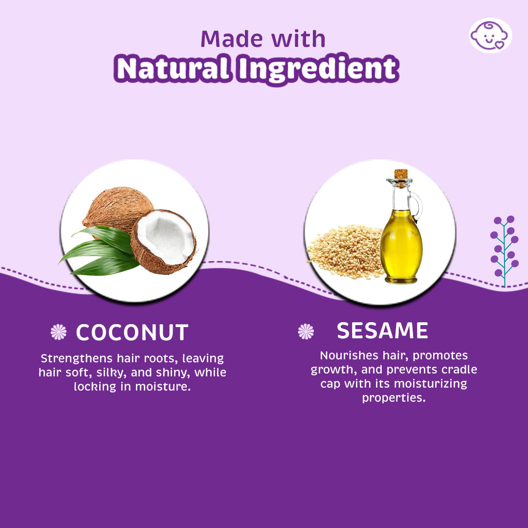 Khadi Natural Baby Hair Oil with Coconut and Sesame Oil for Hair Growth - 150ml