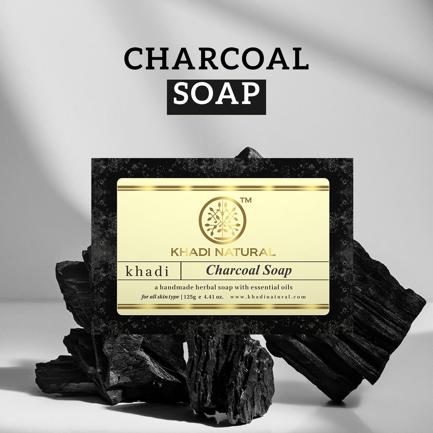 Khadi Natural Charcoal Soap Combo Pack Of 5 – 125gm Each