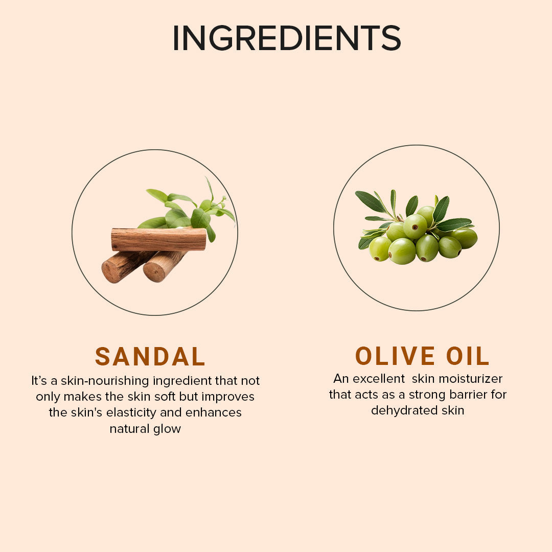 Khadi Natural Sandal & Olive Face Nourishing Cream with Sheabutter - 50gm
