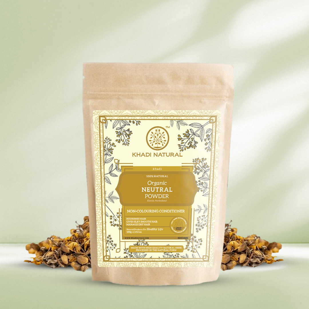 Khadi Natural Organic Neutral Powder For Hair Care - 100% Natural - 100gm