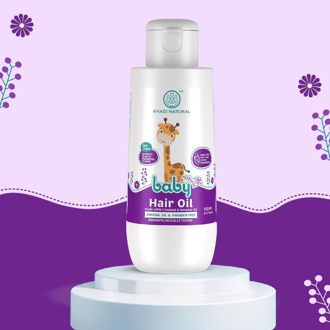 Khadi Natural Baby Hair Oil with Coconut and Sesame Oil for Hair Growth - 150ml