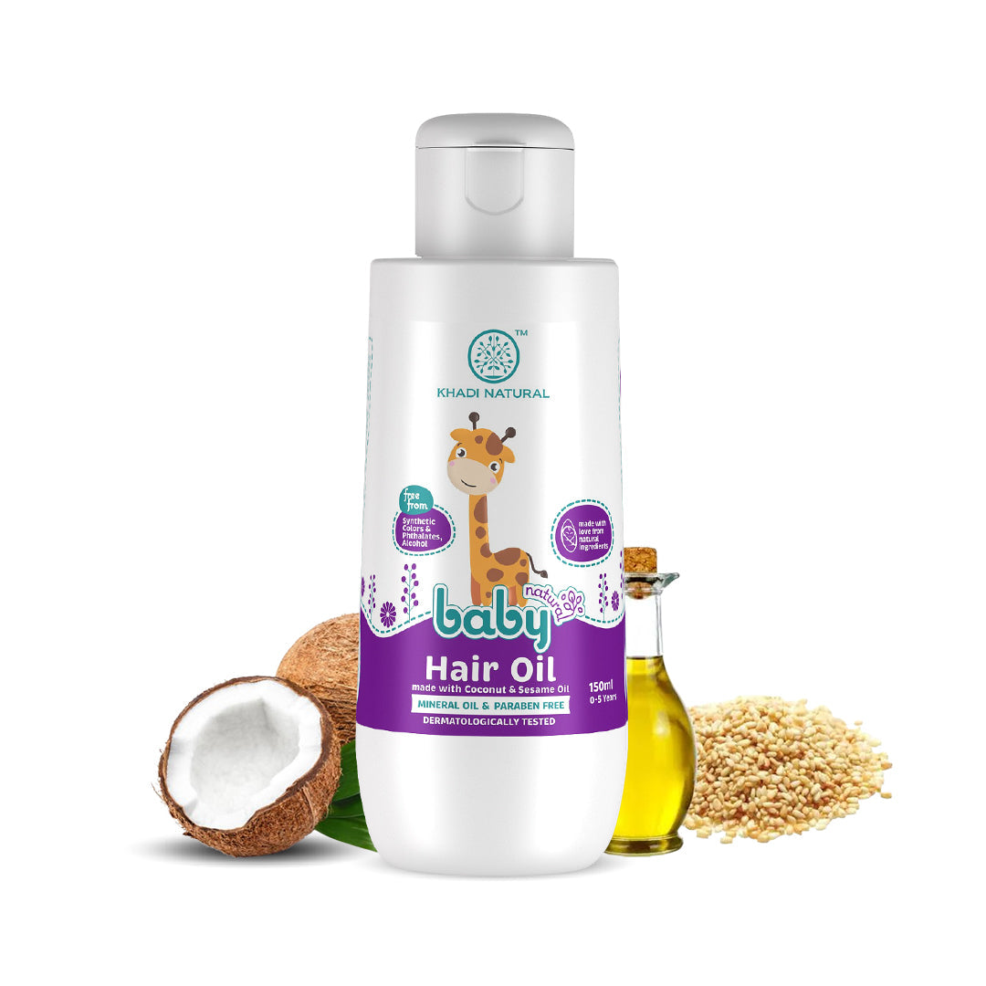 Khadi Natural Baby Hair Oil with Coconut and Sesame Oil for Hair Growth - 150ml
