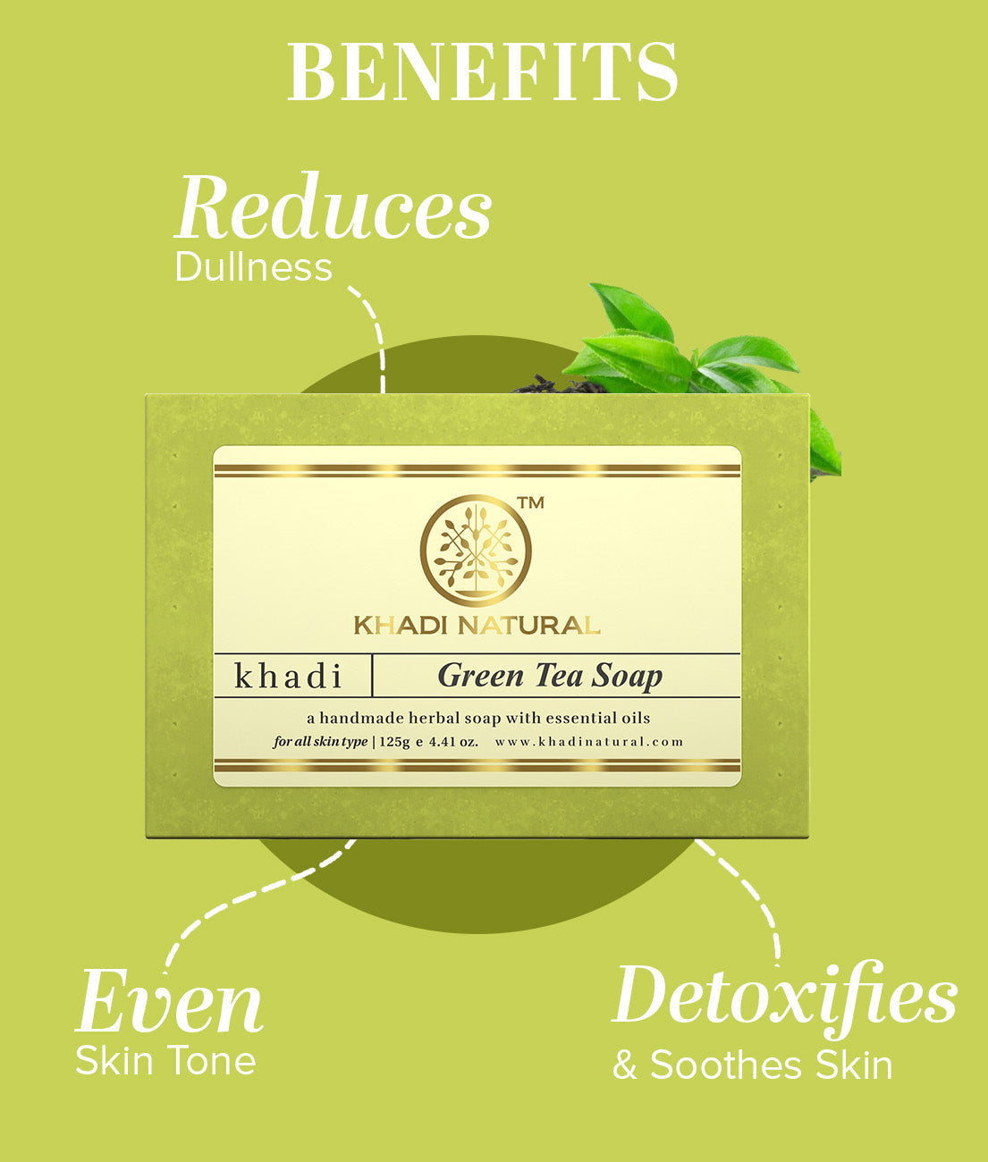 Khadi Natural Green Tea Soap Combo Pack Of 3 – 125gm Each