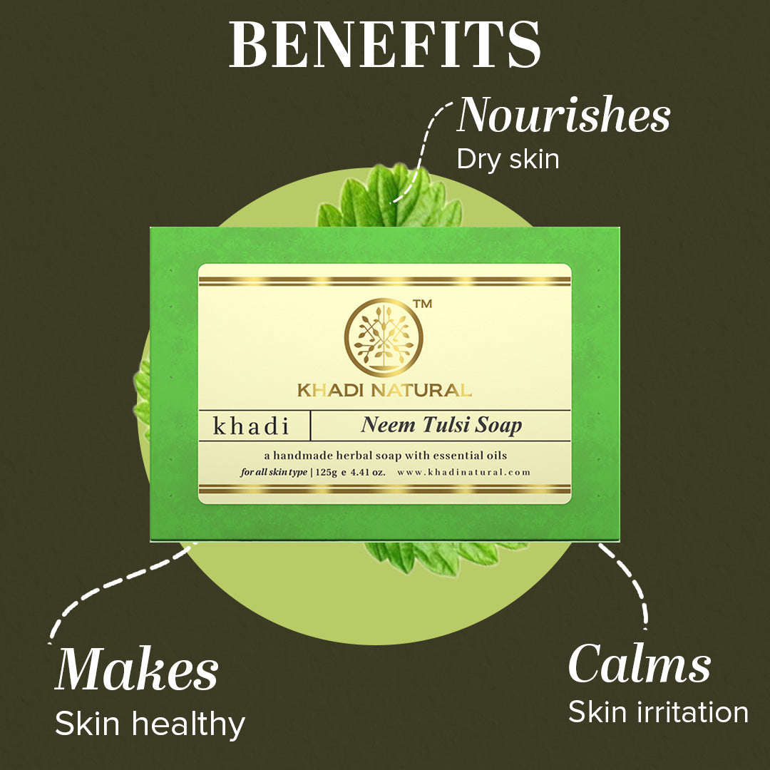 Khadi Natural Neem-Tulsi Soap Combo Pack Of 8 – 125gm Each