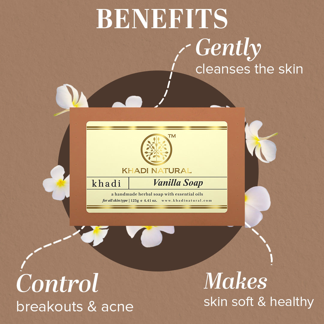 Khadi Natural Vanilla Soap Combo Pack Of 3 – 125gm Each