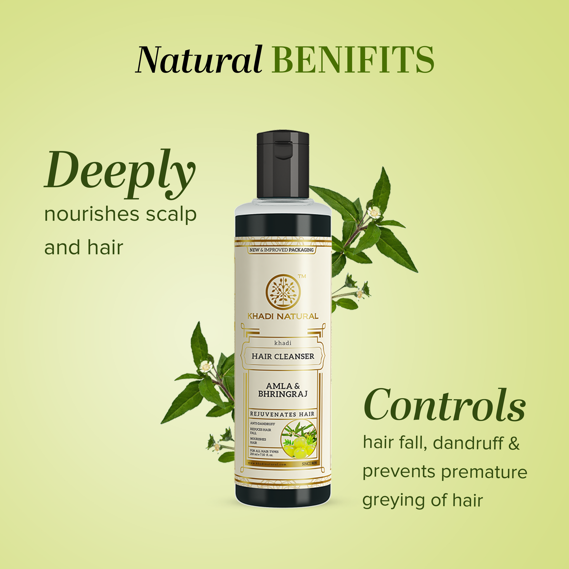 Khadi Natural Amla & Bhringraj Hair Cleanser - 210ml