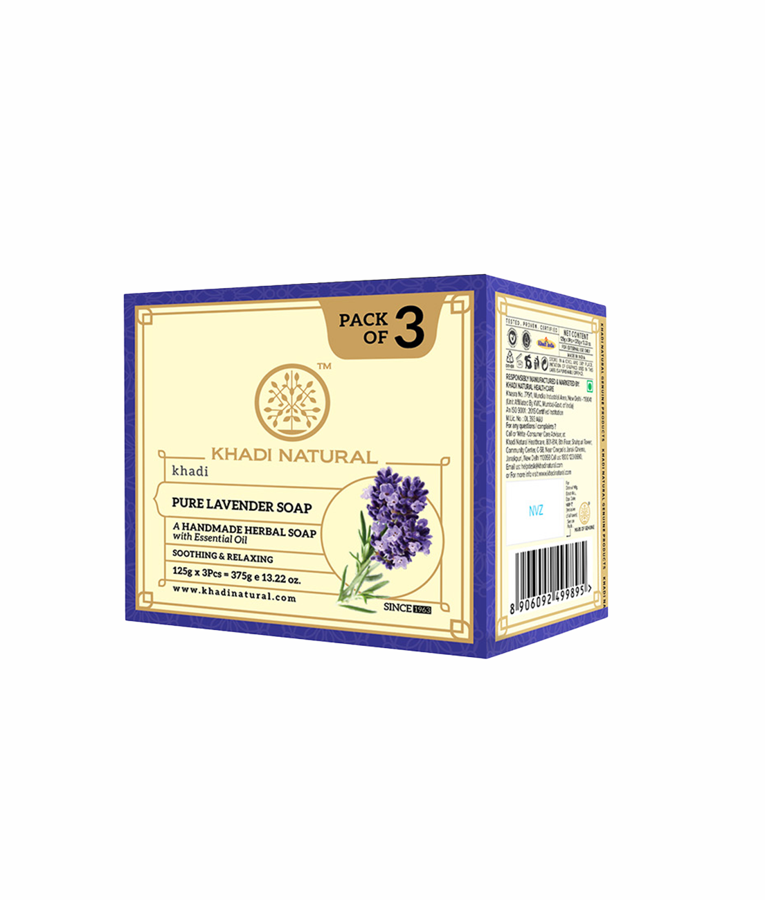 Khadi Natural Pure Lavender Soap - 125gm