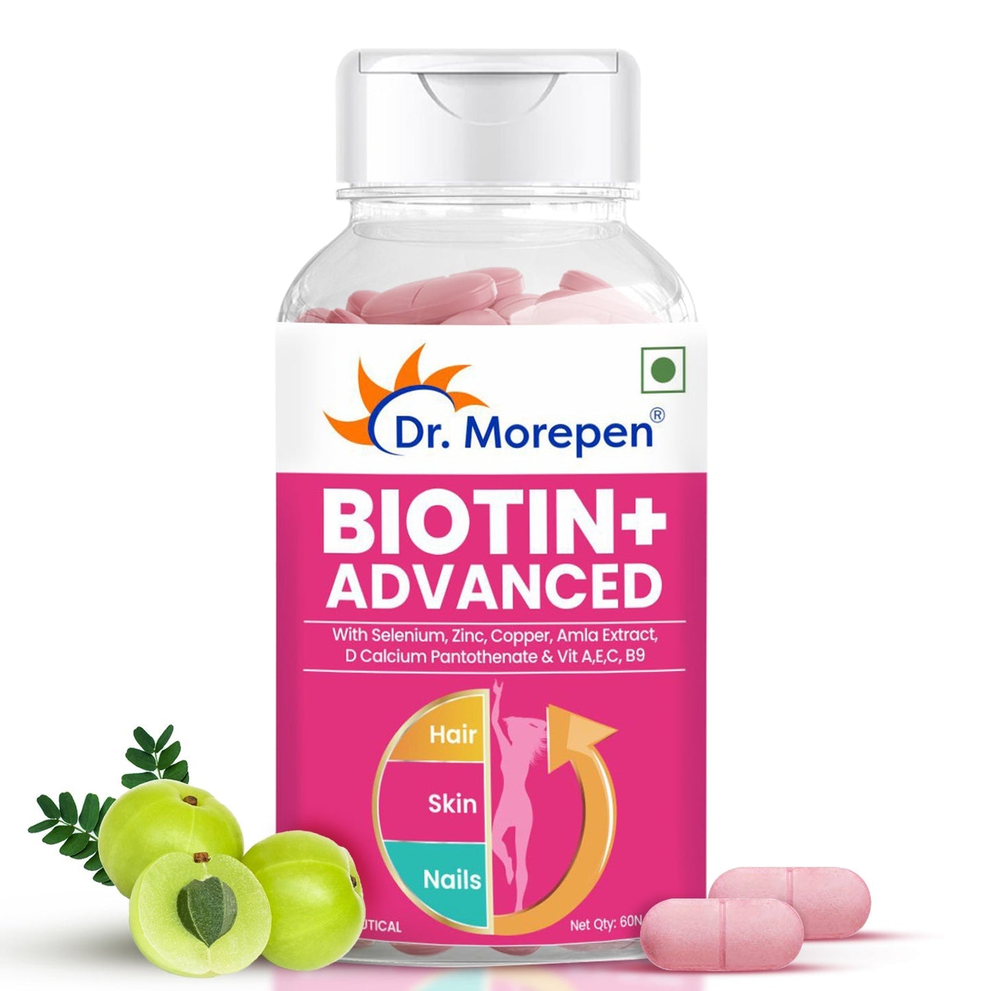Dr Morpen Biotin+ Advanced Tablets | Swadesiicart