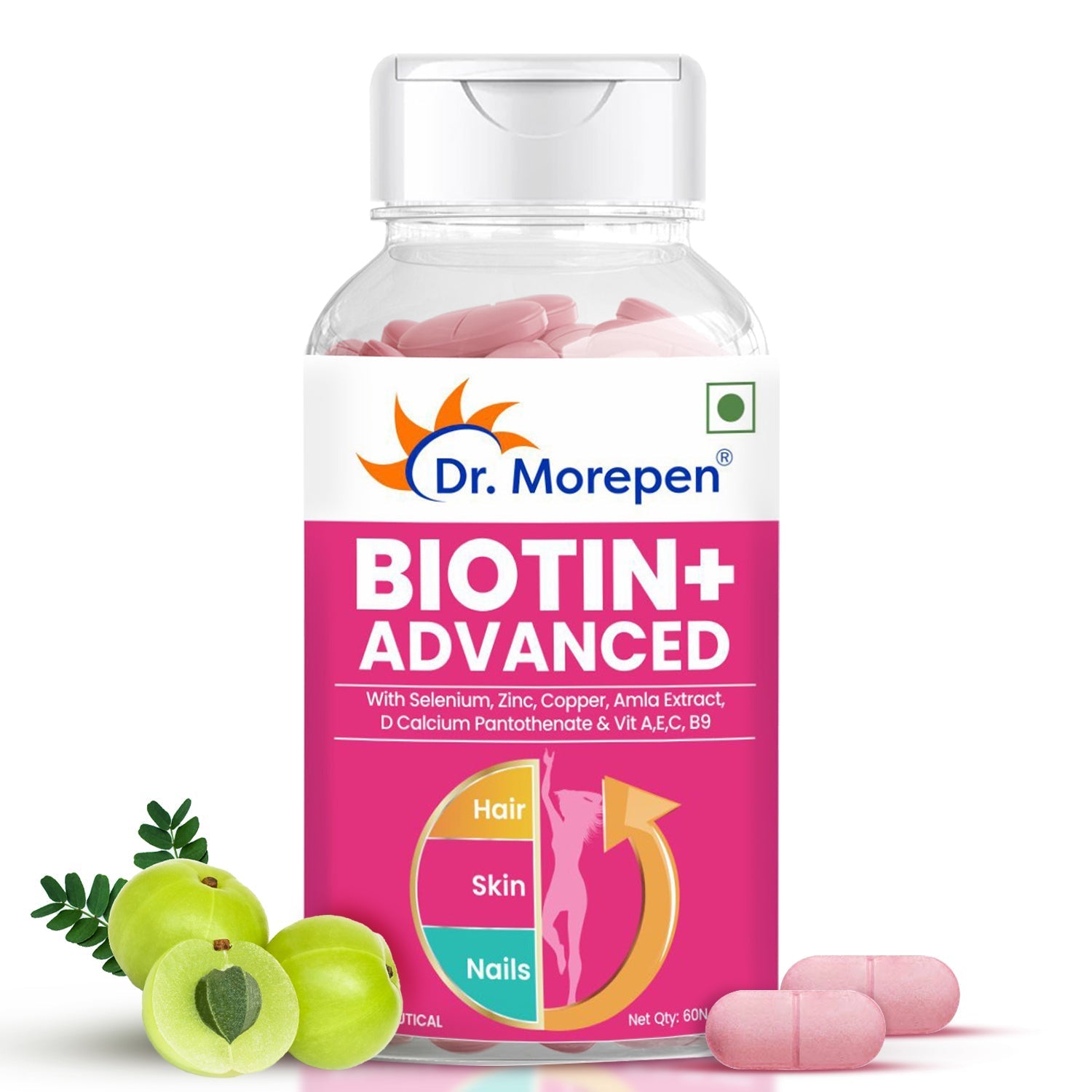 Dr Morpen Biotin+ Advanced Tablets | Swadesiicart