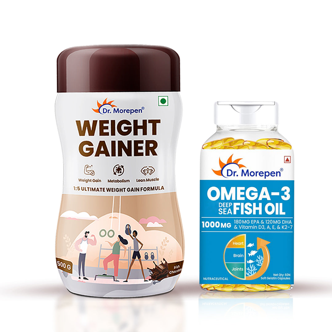 Dr Morpen Omega-3 Deep Sea Fish Oil 1000Mg + Weight Gainer | Swadesiicart