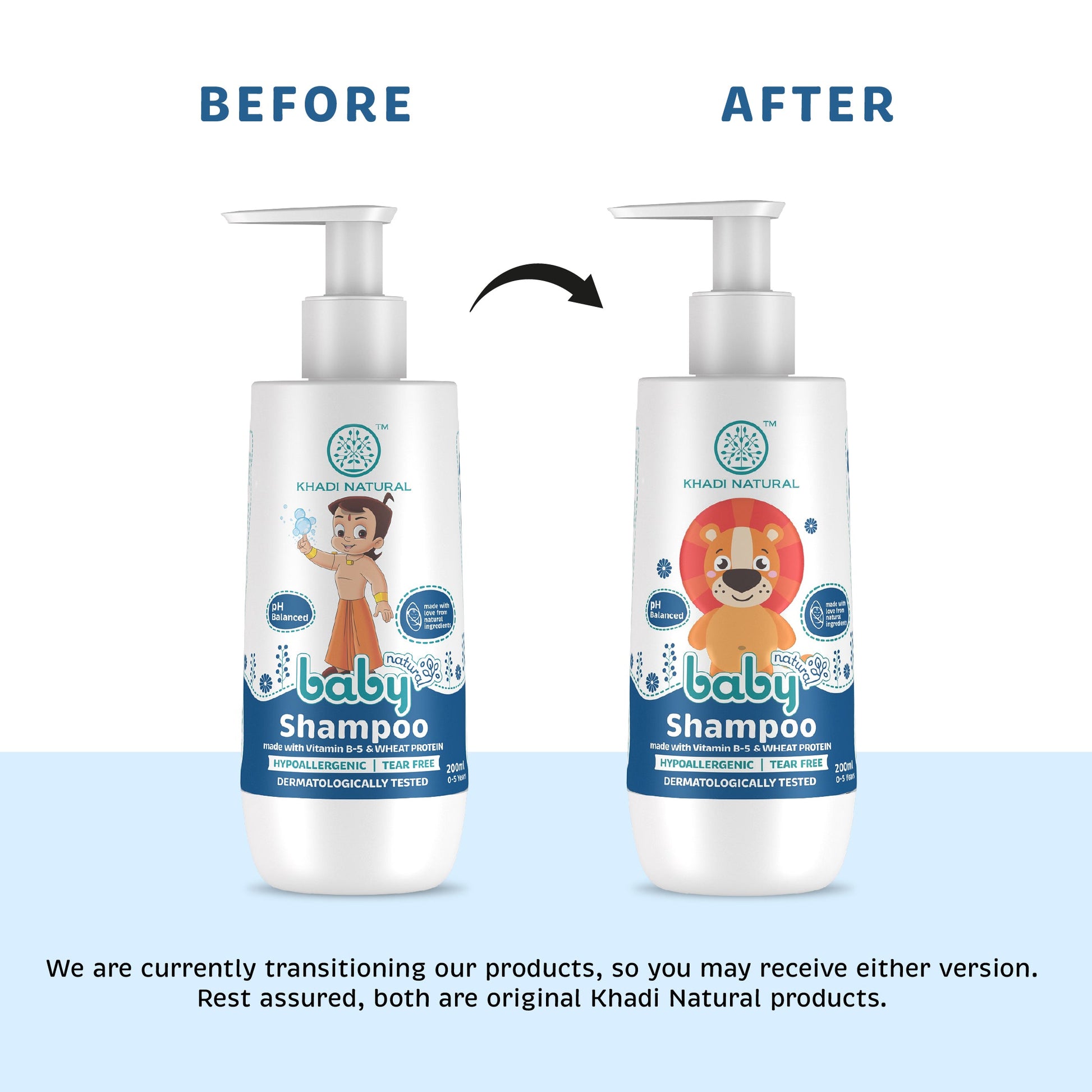 Khadi Natural Baby Hair Cleanser Made With Vitamin B-5 and Wheat Protein, Mild Baby Shampoo - 200ml