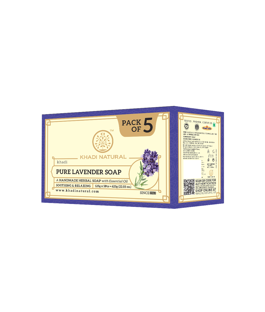 Khadi Natural Pure Lavender Soap - 125gm
