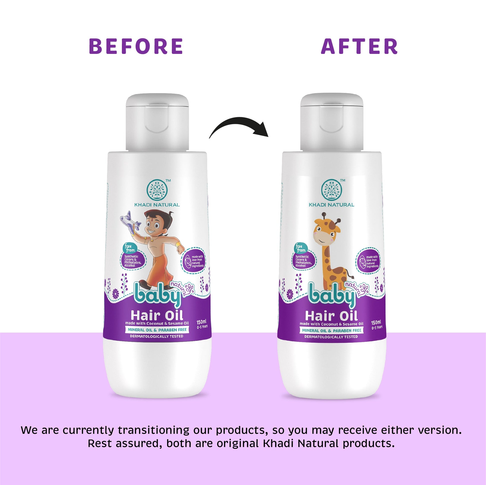 Khadi Natural Baby Hair Oil with Coconut and Sesame Oil for Hair Growth - 150ml