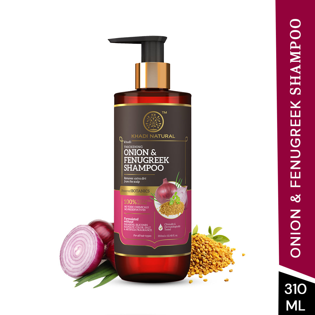 Khadi Natural Onion & Fenugreek Hair Cleanser- Paraben Free - 310ml