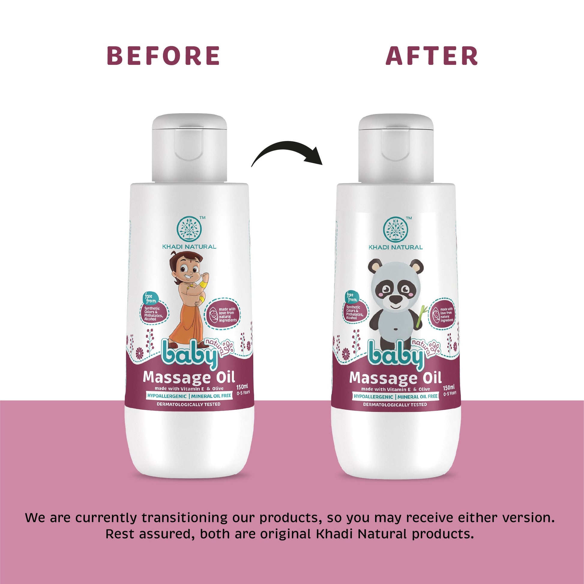 Khadi Natural Baby Massage Oil with Vitamin E and Olive, For Moisturizing Skin - 150ml