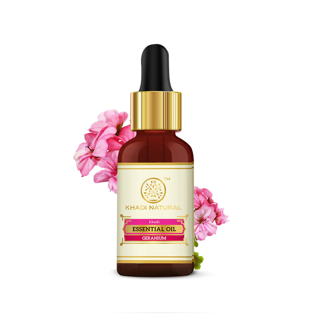Khadi Natural Herbal Geranium Essential Oil Sale - 15ml