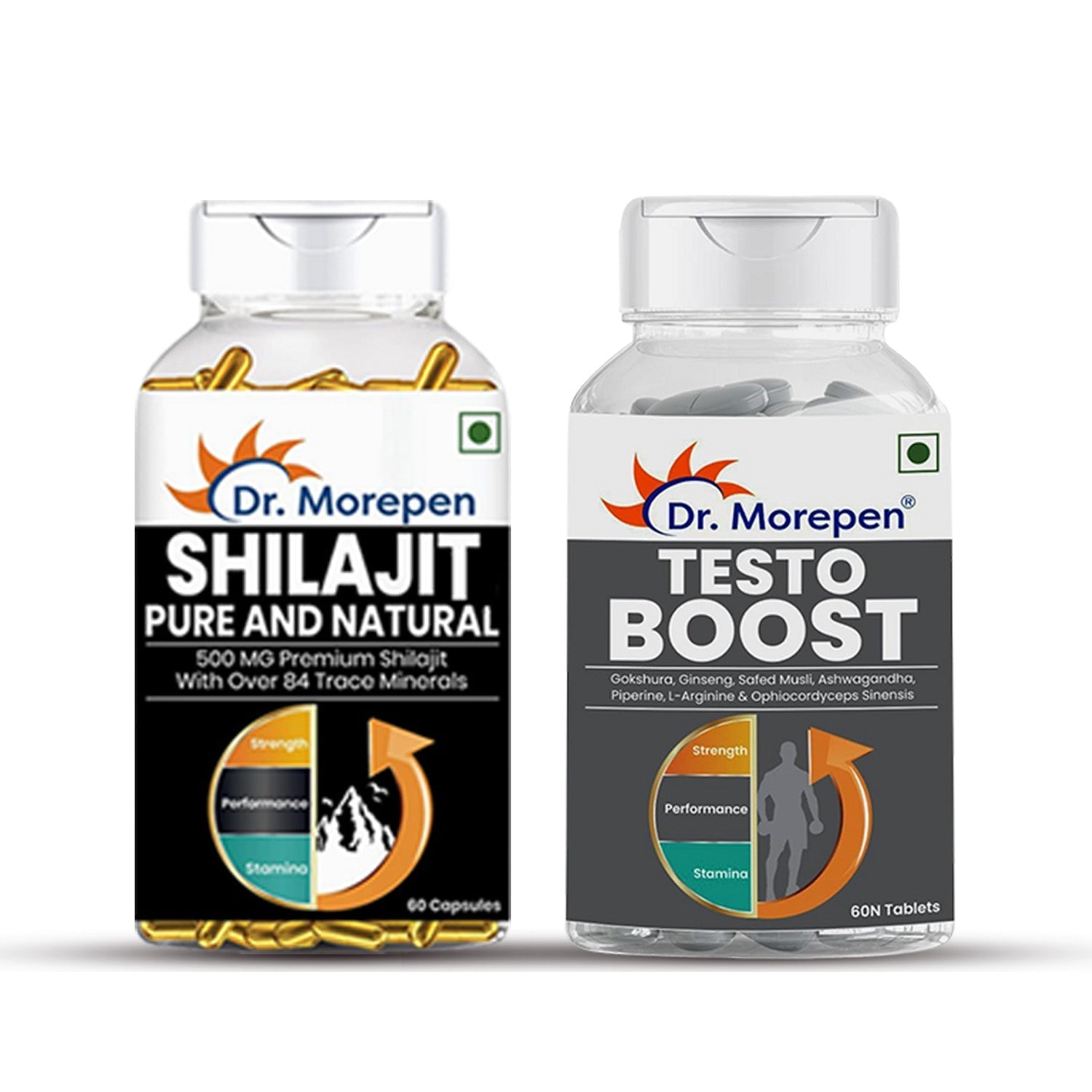 Dr Morpen Testo Boost & Sj Capsules - Combo Pack | Swadesiicart
