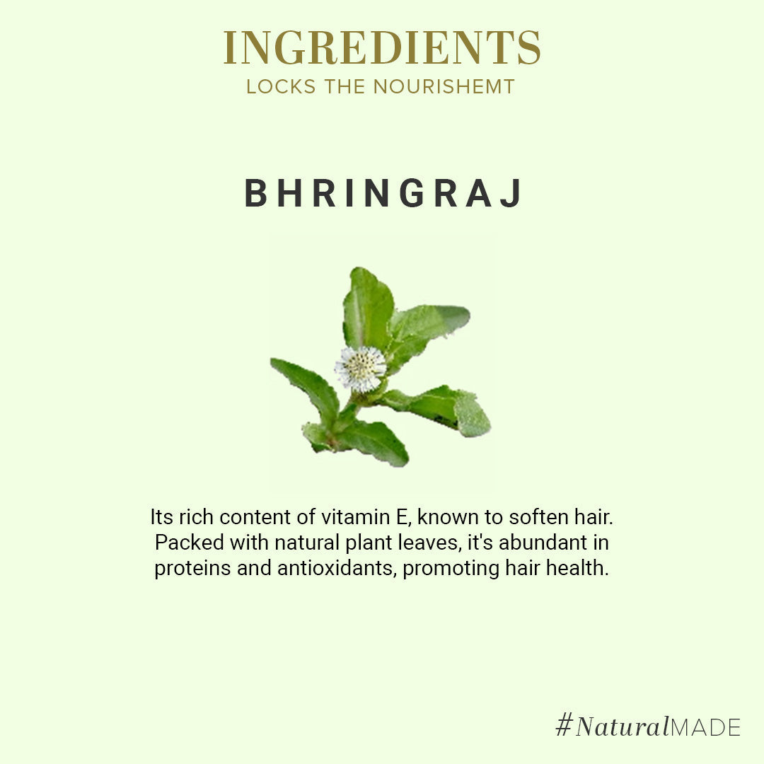 Khadi Natural Organic Bhringraj Leaf Powder For Hair - 100% Natural - 100gm