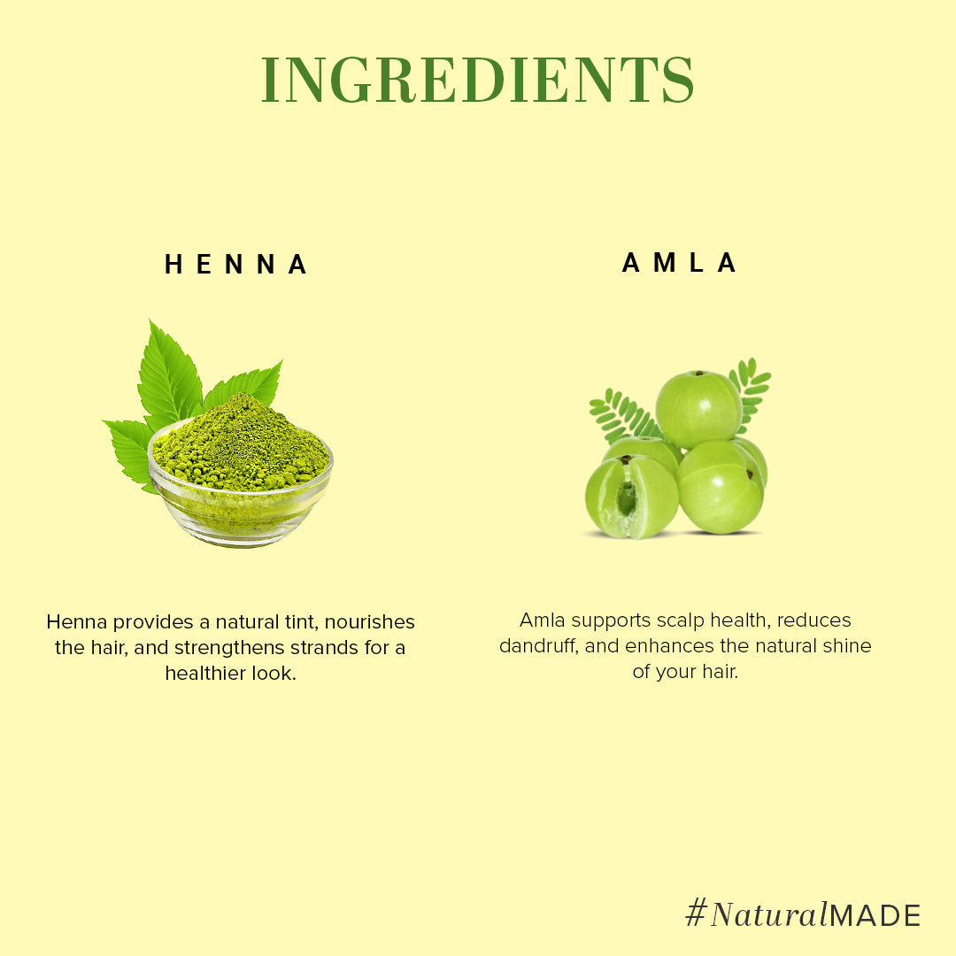 Khadi Natural Organic Henna & Amla Fruit Powder For Hair Care - 100% Natural - 100gm