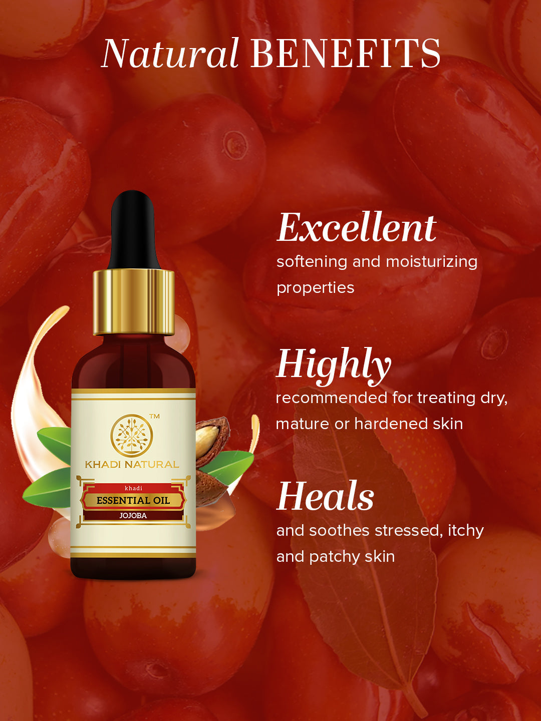 Khadi Natural Jojoba - Pure Essential Oil - 15ml