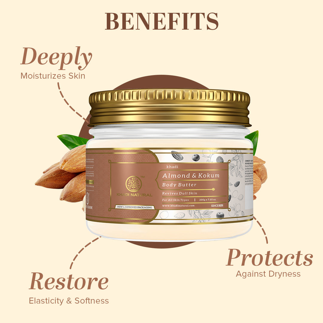 Khadi Natural Almond & Kokum Body Butter - 200gm