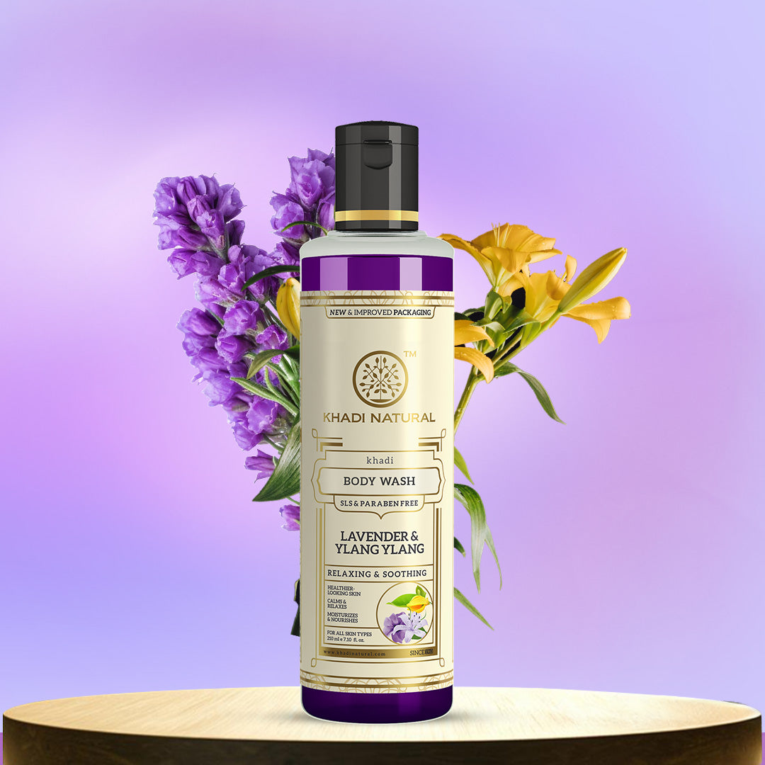 Khadi Natural Lavender & Ylang Ylang Body Wash SLS & Paraben Free - 210ml